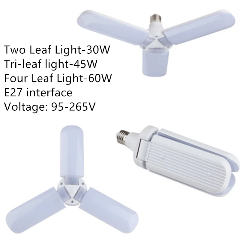 Modern LED Chandelier E27 Garage Light Bulb Deformable Ceiling Fixture Lights Shop Workshop flying saucer fan lamp | Освещение