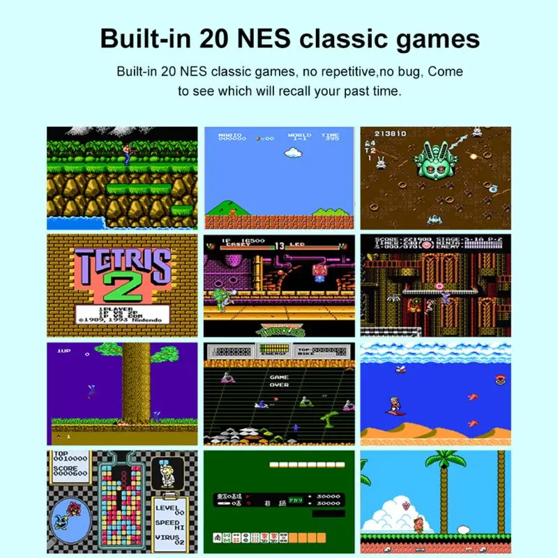 Мини портативная игровая консоль с 20 классическими играми NES tv AV выход