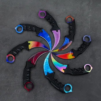 

CS hawkbill self defense GO counter strike offensive claw karambit neck knife real combat fight camp hike outdoor