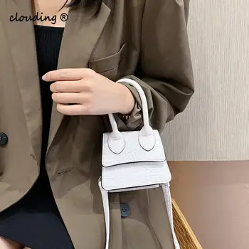 

Stone Pattern Single Shoulder Handbags Korean Fashion Vintage Messenger Portable Small Square Bag for Women