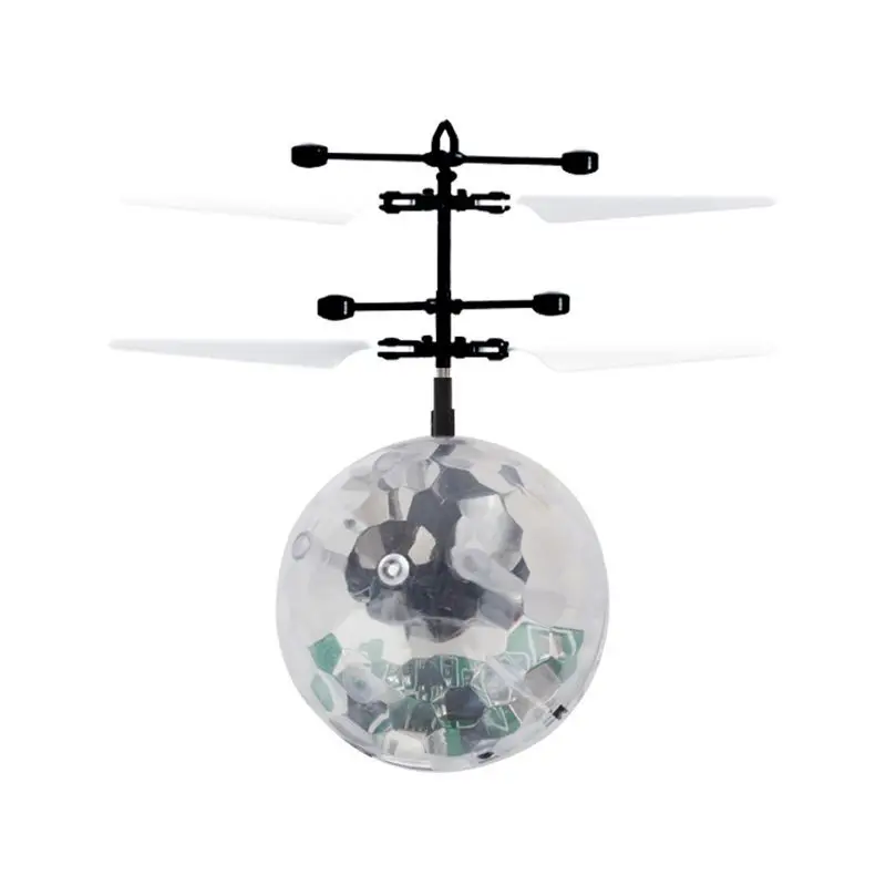 Мини летающий Дрон мяч светодиодный светящиеся шары Санта Клаус Электронный воздушный Квадрокоптер волшебный зондирующий вертолет игрушки для детей - Цвет: Transparent