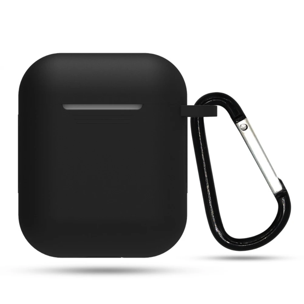 ТПУ Мягкий силиконовый чехол, аксессуары для airpods, защитный чехол, прозрачный Ультратонкий чехол, противоударный держатель для Apple Air Pods - Цвет: black