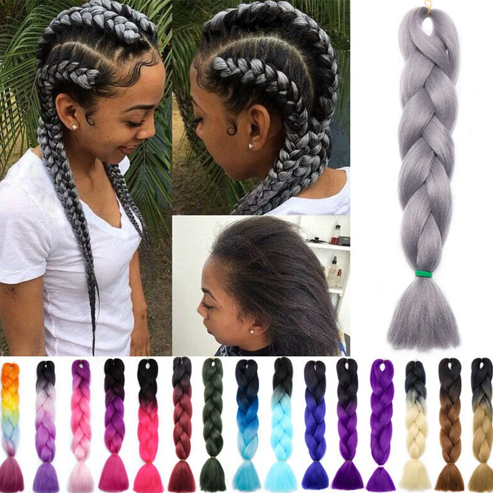 Lihui 24 Synthetic Braiding Hair Ombre Braiding Hair Packs Jumbo Braid Hair  For Women Wholesale Diy Hairstyle Blue Grey - Synthetic Braiding Hair(for  Black) - AliExpress