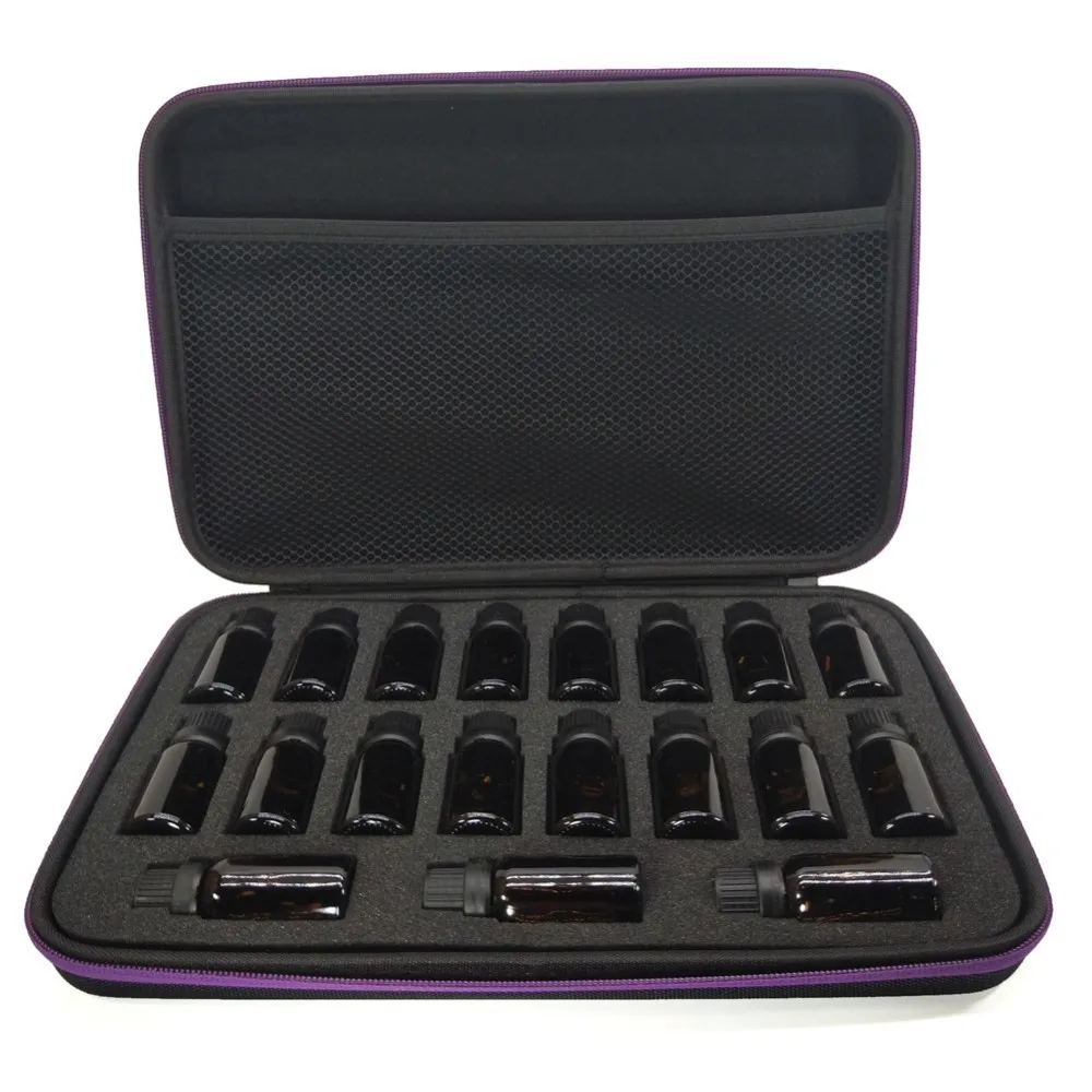 

19 Grid Storage Bag Portable Travel Organizer Women Perfume Collecting Case Container For 15ML Essential Oil Bottles