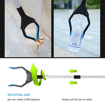 

Foldable Trash Picker Extra Long Grabber Reacher Reaching Assist Tool Collapsible Trash Litter Pick Up Garden Picker