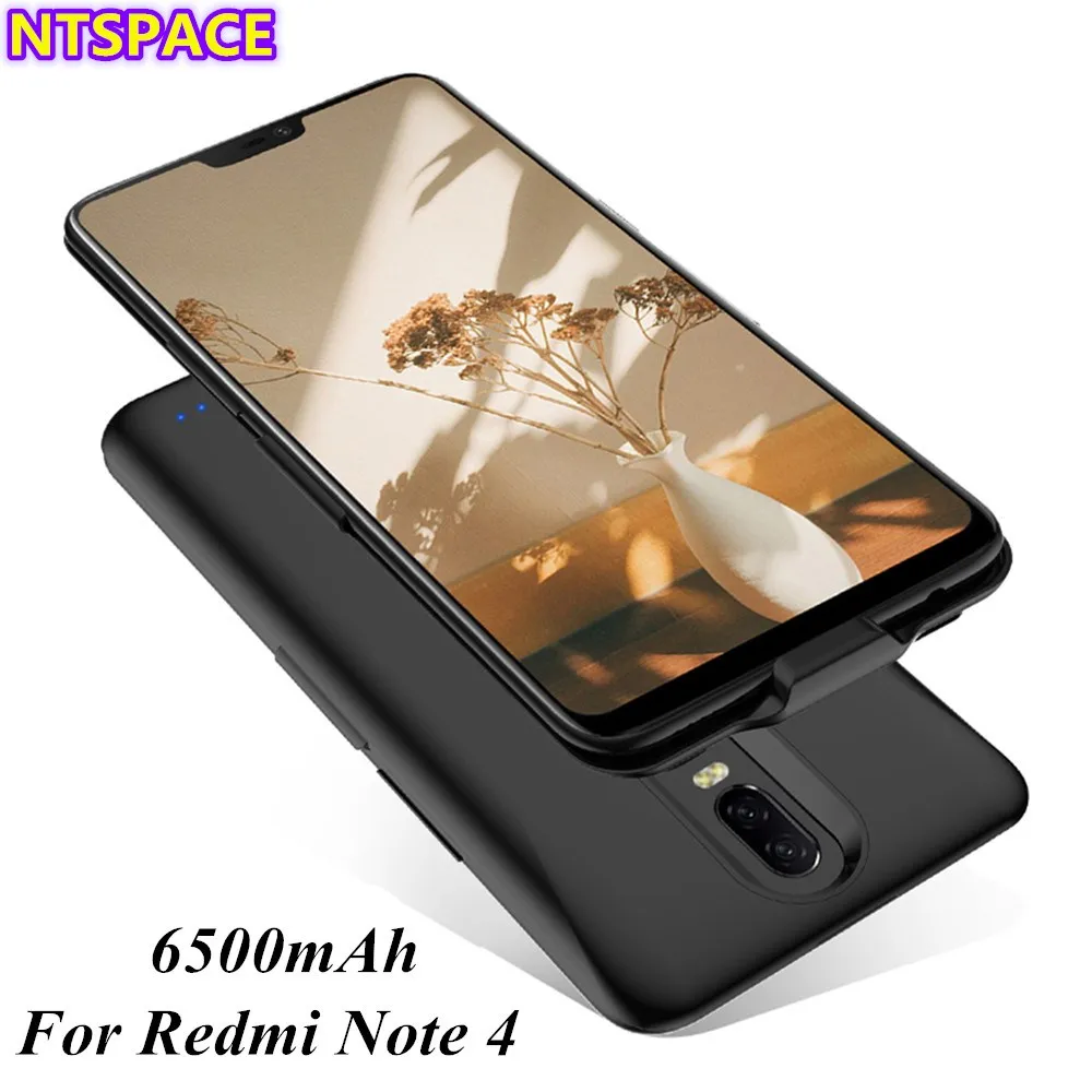 Чехол с дополнительным внешним аккумулятором на 6500 мА · ч для Xiaomi Redmi Note 4|Чехлы