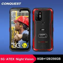 2021 CONQUEST S20 ATEX Phone 5G telefono Night Vision Smartphone IP68 Waterproof 48MP Camera Global Version Mobile Phones