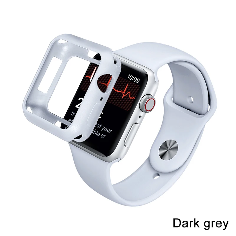 \ Матовый ТПУ чехол для Apple Watch Series 5 4 44 мм 40 мм цветная крышка полная защитная оболочка для iWatch 5 4 40 мм 44 мм бампер для часов