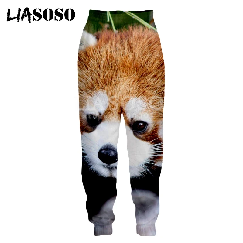 8 LIASOSO, милые животные, красная панда, снег, Harajuku, 3D принт, для женщин и мужчин, повседневные штаны, для бега, хип-хоп штаны, спортивная одежда G3161 - Цвет: 8
