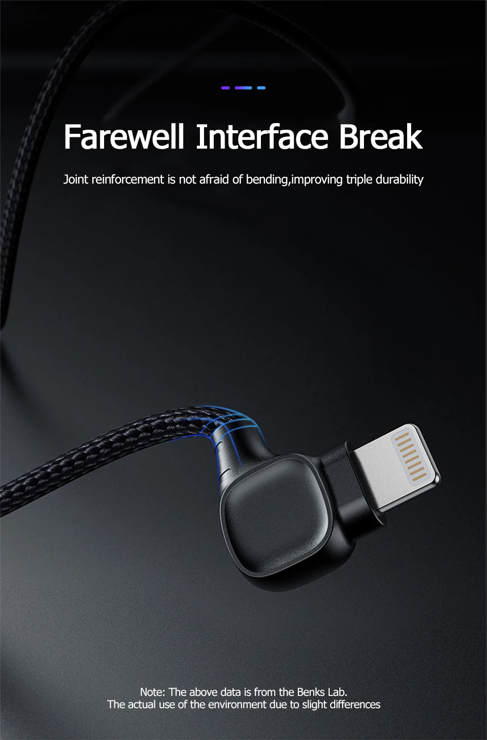 Benks M12 MFi 90 градусов USB кабель для iPhone X XS 11 MAX XR 8 7 6s Plus 5S SE 2.4A освещение Быстрая зарядка кабель для ipad зарядка