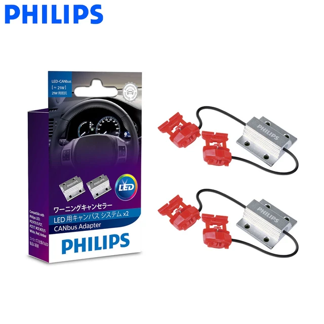 Philips LED Canbus Error Canceler H7 Head Light Bulb Low Beam Decoder  Adapter OE