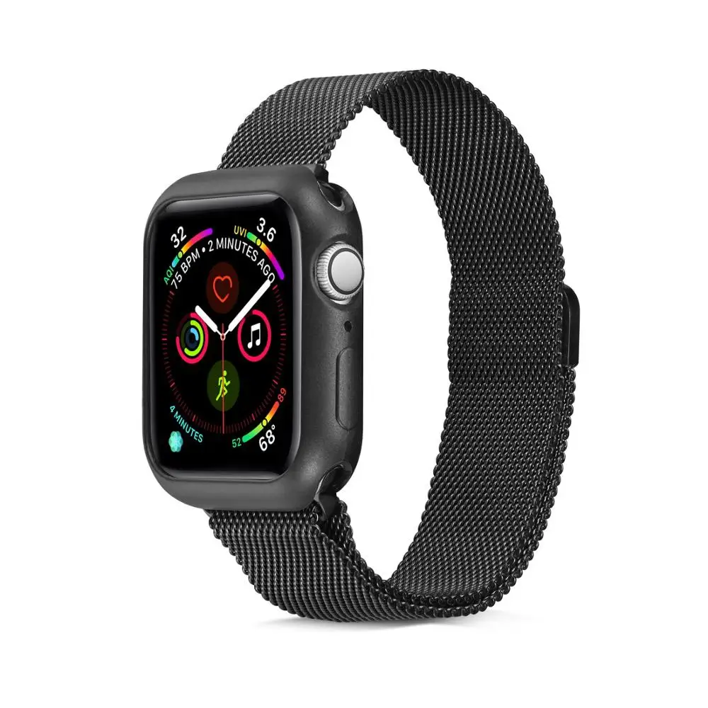 Чехол из ТПУ с конфетными элементами для apple watch 5, 4, 3, 2, 1, цветная Защитная крышка для iWatch 38, 42, 40, 44 мм, ультратонкая рамка, ремешок