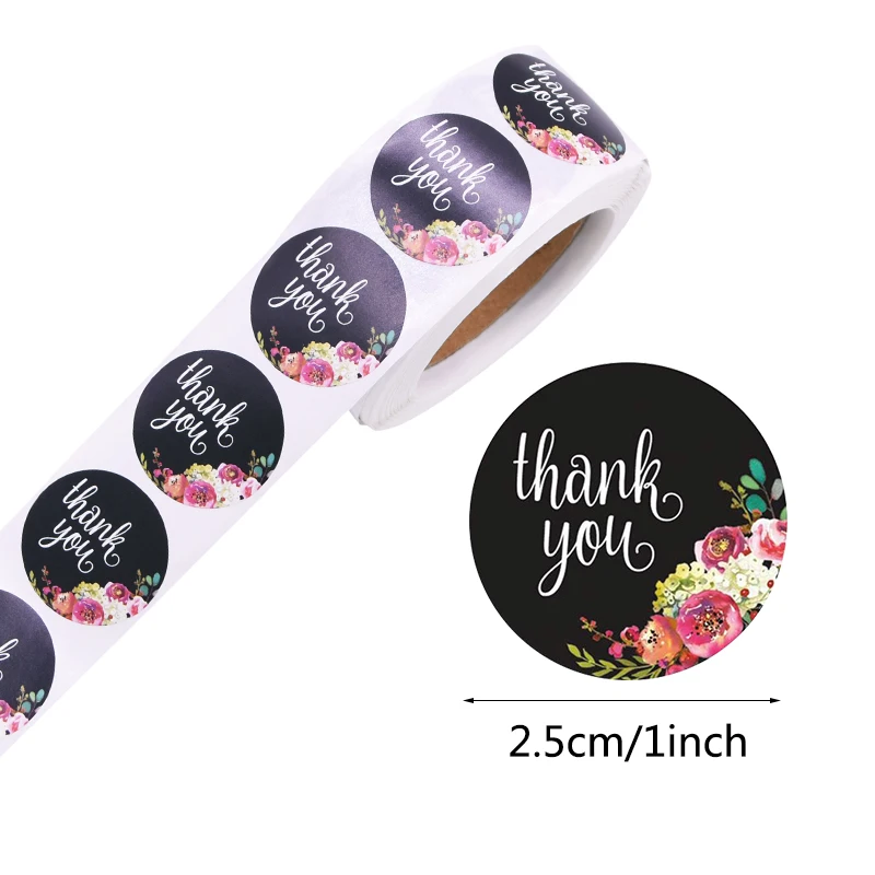 Gift Sealing Stickers 500pcs Thank You Love Design Diary Scrapbooking Stickers Festival Birthday Party Gift Decorations Labels