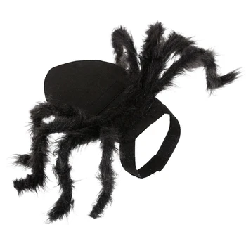 

Halloween Cat Spider Clothes Festival Decoration For Dogs Cats Black Parties Dress Up Simulation Plush Spider Costumes Pets Dogs