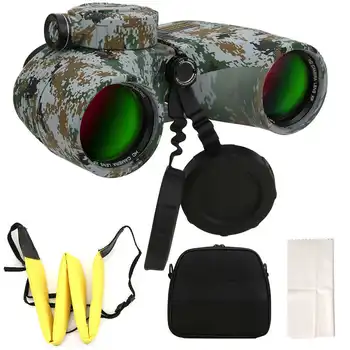 

Professional 7X50 Waterproof Binocular Telescope with Compass Diastimeter Built-in Light Camouflage Color