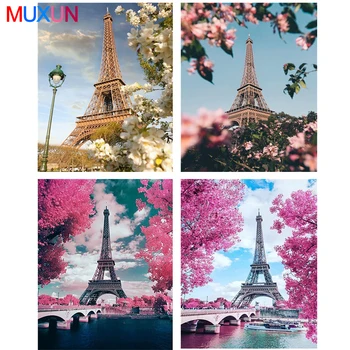

5D Crystal Diamond Embroidery Landscape Diamond Painting Paris Alfita New 3D Rhinestone Diamond Mosaic Art Home Decoration Lx80