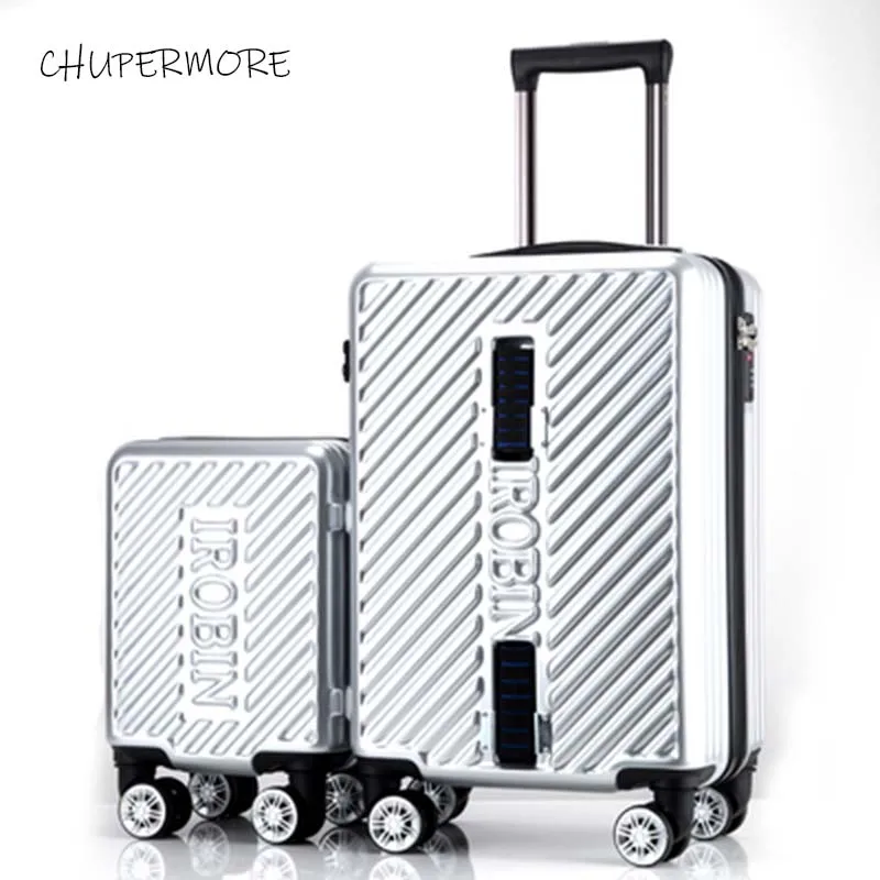 Chupermore Съемный Детский багаж на колесиках набор Спиннер многофункциональная детская тележка для езды на колесиках для девочек и мальчиков чемодан на колесиках - Цвет: silver
