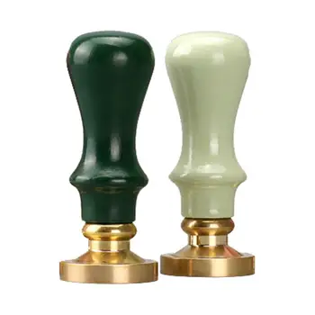 

2pcs Wooden Handmade Wax Simple Colorful Stamper Handle for Home