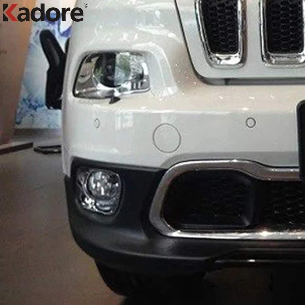 Для Jeep Cherokee 2014 2015 2016 2017 хромированный ABS передний противотуманный фонарь