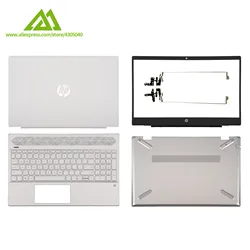 Capa traseira para laptop/carcaça dianteira/dobradiças/descanso para paleta/capa inferior para hp pavillon 15 cw 15 cs