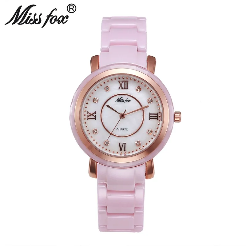 

Casual Ma Rights Alloy Quartz Watch Ceramic Circle Spiral Crown Watch Quartz Watch