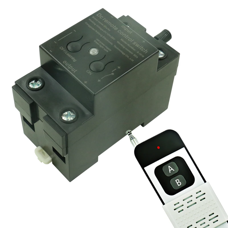 

Релейный Приемник DC 12 В 24 в 48 В/90 А, 1-канальный, радиочастотный передатчик 433 МГц, беспроводной пульт дистанционного управления 433,92