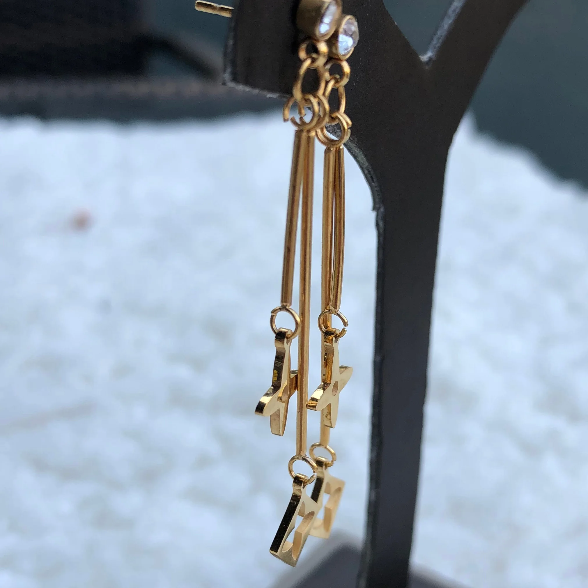 

kpop small long gold stud earrings accessories jewellery korean fashion ladies brincos earingstainless steel jewerly