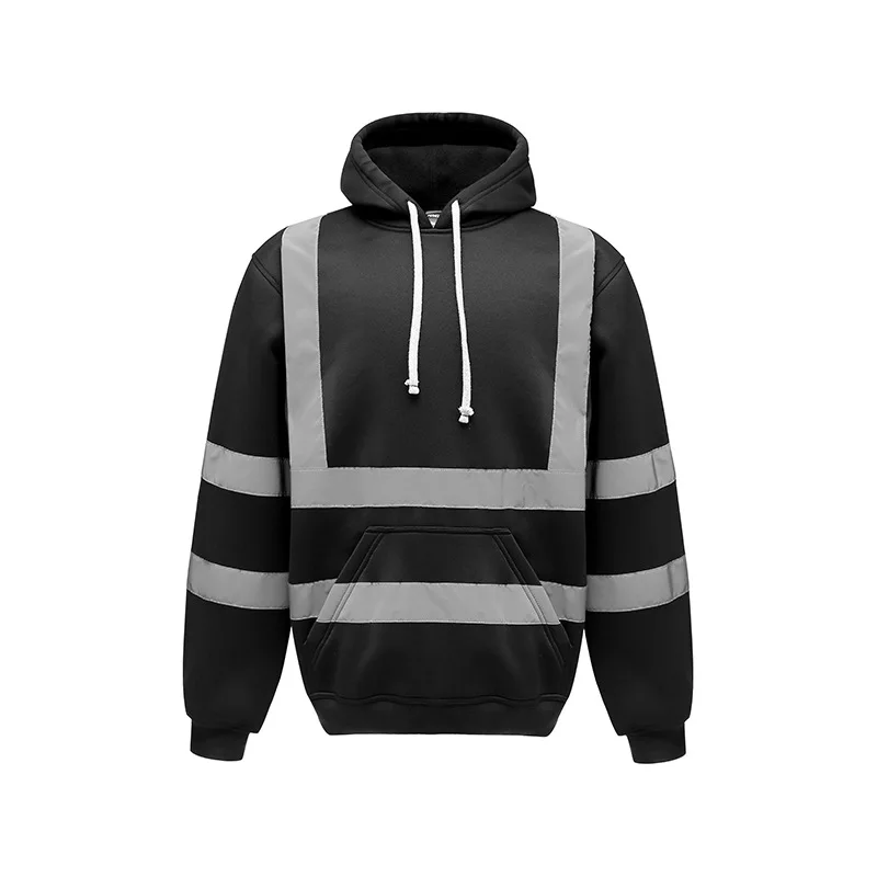 Autumn Winter New Men Women Jacket Road Warm Work Clothes High Visibility Hooded Safety Outwear Travel Outdoor Reflective Stripe