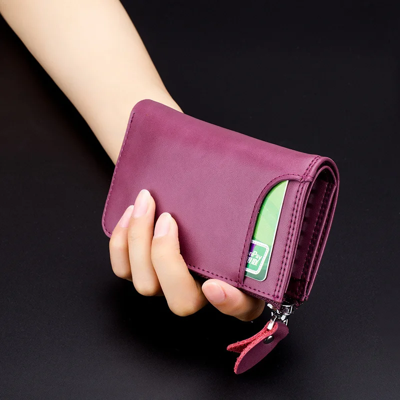 Genuine Leather Keychain Men Women Key Holder Organizer Pouch Cowhide Car Bag Wallet Housekeeper Case Mini Card | Багаж и сумки