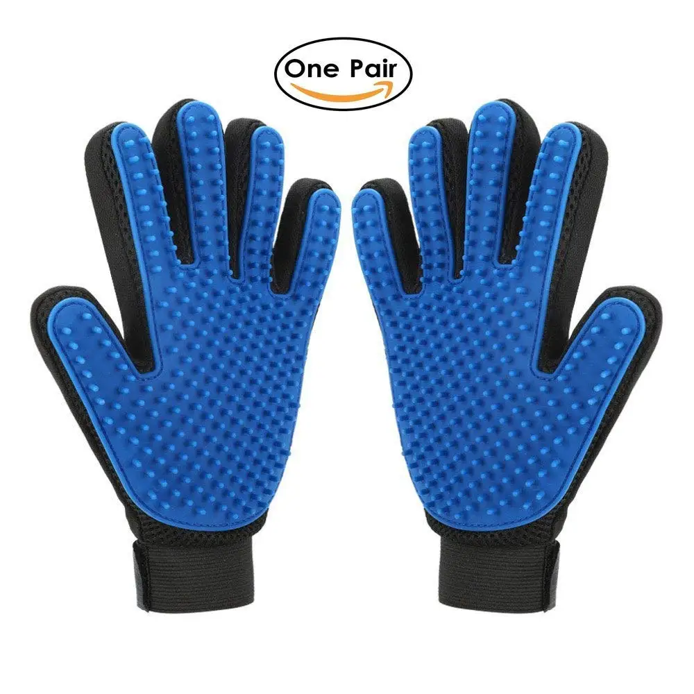 1 пара силиконовые перчатки для вычесывания шерсти домашних питомцев|Расчески