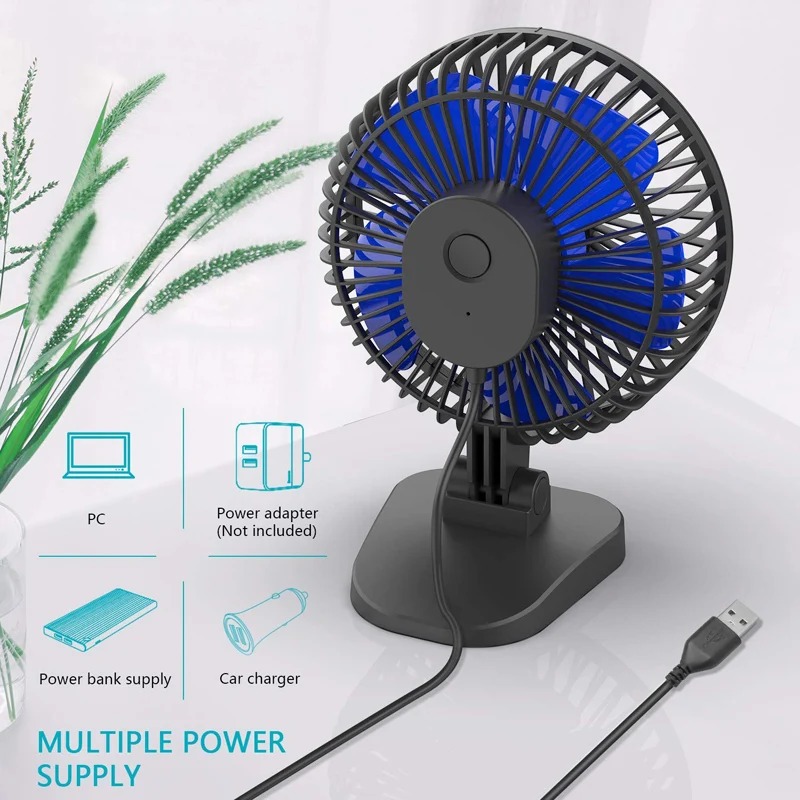 USB Desk Fan, Small but Mighty, Quiet Portable Fan for Desktop Office Table, 40� Adjustment for Better Cooling, 3 Speeds, Cord USB Desk Fan, Small but Mighty, Quiet Portable Fan for Desktop Office Table, 40� Adjustment for Better Cooling, 3 Speeds, Cord