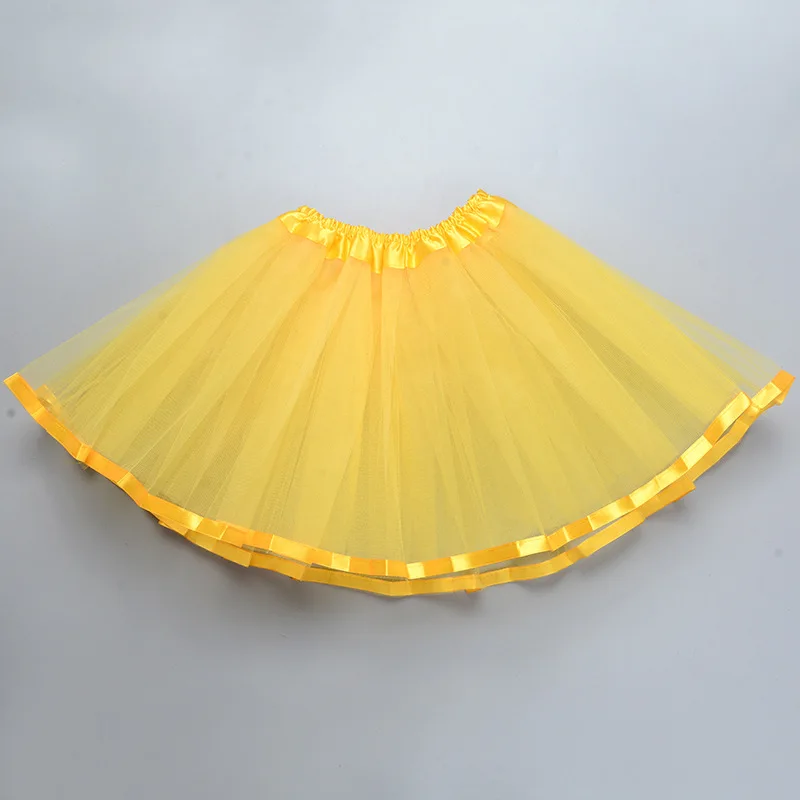 

2022 Sweet Girls Tutu Skirts Baby Girls Fluffy Pettiskirts yellow Skirt Princess Girl Ball Gown skirt Dance Wear Party Clothes