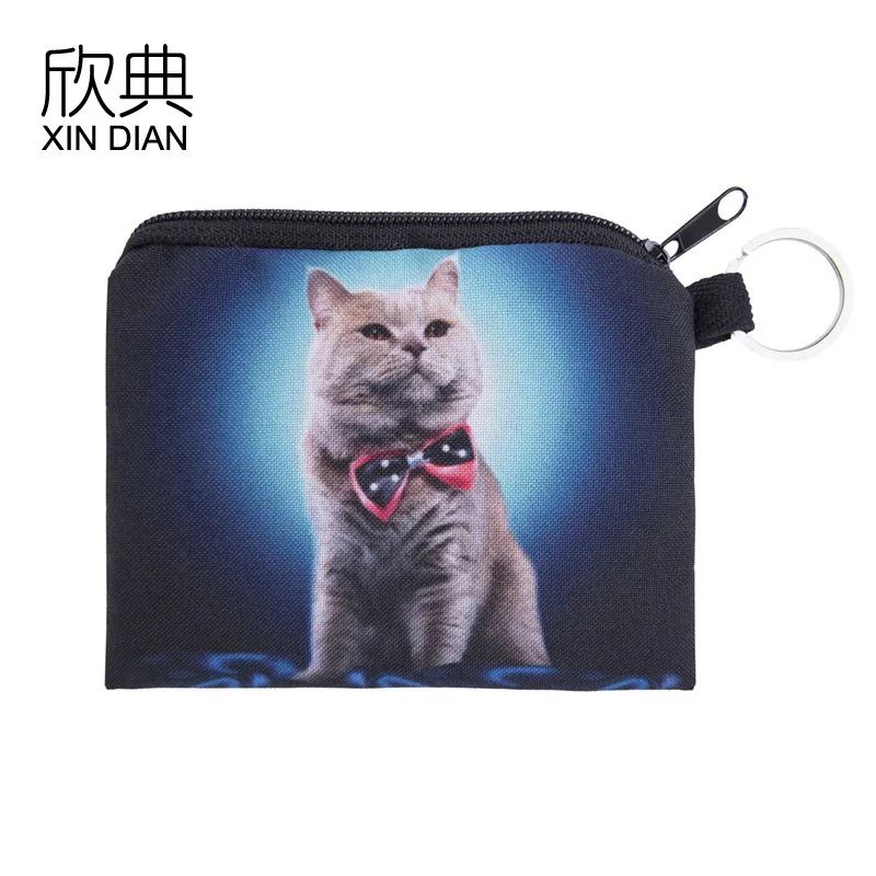 

Amazon hit zero wallet 2019 digital printing cat animal coin purse multi-function key card bag coin bag