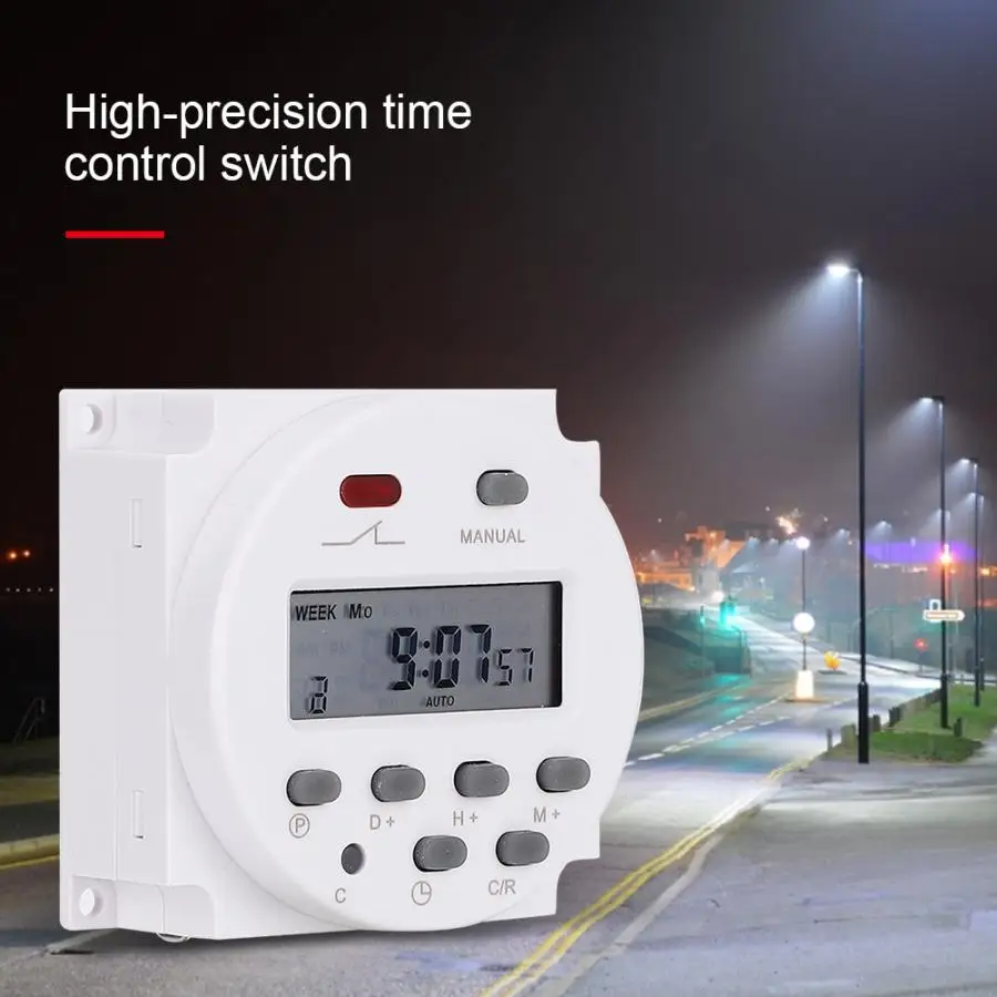 12V 16A Weekly Timer Switch Microcomputer On Off Control Programmable Time Relay hot |