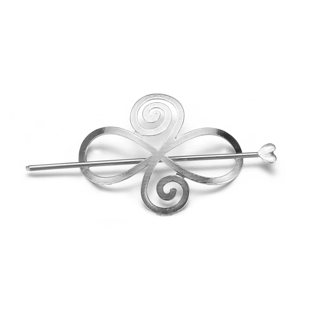 Vintage Celtics Knots Thistle and Thorns Hair Pins Antique Silver Metal Stick Slide Hair Clips Women Hair Accessories Jewelry - Цвет: Style  1