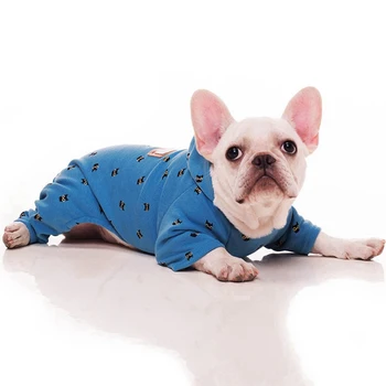 

Pet Home Jumpsuit Comfortable Breathable Soft Warm Button Design Easy to Wear and Take off Home Four-legged Coat Pet Supplies