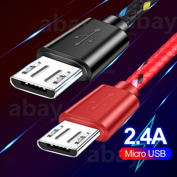 

Nylon Braided Micro USB Cable 1m/2m/3m Data Sync USB Charger Cable For Samsung HTC Huawei Xiaomi Tablet Android USB Phone Cables
