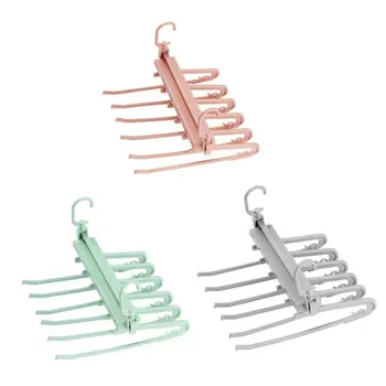

Folding Multifunctional Multi-Layer Trousers Rack PP Vertical SusPPnsion Dual-Use Wardrobe Storage Artifact Pants Hanger