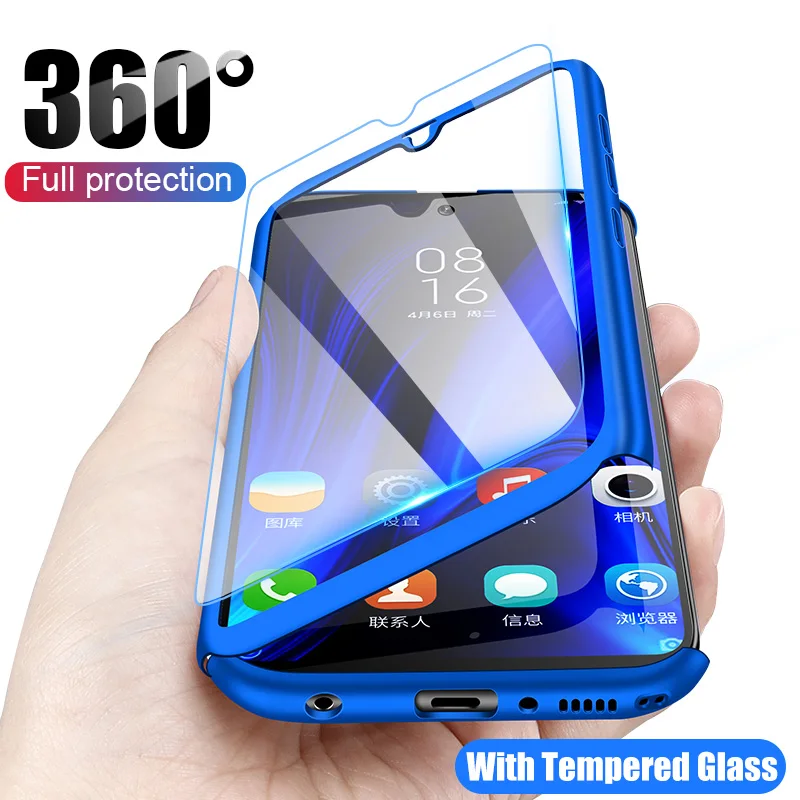 De lujo de 360 para Samsung Galaxy A21S A11 A31 A51 A71 A10 A10S A10E A20 A30 A30S A40 A50 A60 A70 protección de cuerpo completo de la cubierta de la PC