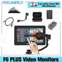 Feel world S55 5.5 بوصة IPS على مجال الكاميرا DSLR رصد التركيز مساعدة 1280x720 دعم 4K HDMI المدخلات تيار مستمر الإخراج تشمل الميل الذراع