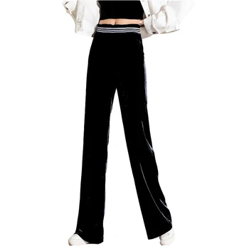 

Spring autumn winter women's trousers 2020 new casual fashion solid wide leg pants loose fall straight straight women pants JK05