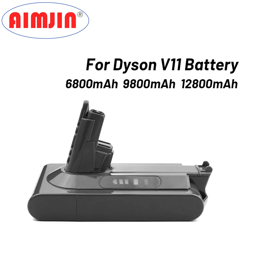 

25.2V Rechargeable Battery for Dyson Vacuum Cleaner Filter V11 Fluffy Batteries Animal LI-ion Battery 6800/9800/12800mAH