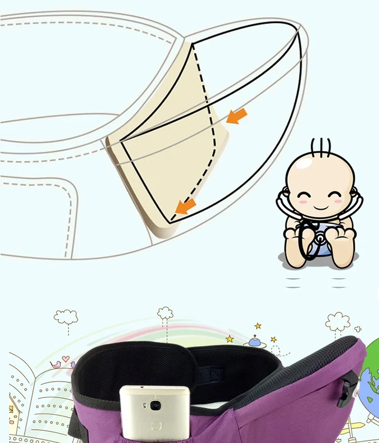 Новая сумка-переноска для младенцев Хипсит (пояс для ношения ребенка) Ходунки ребенок ремень дети младенческой держать Хипсит четыре