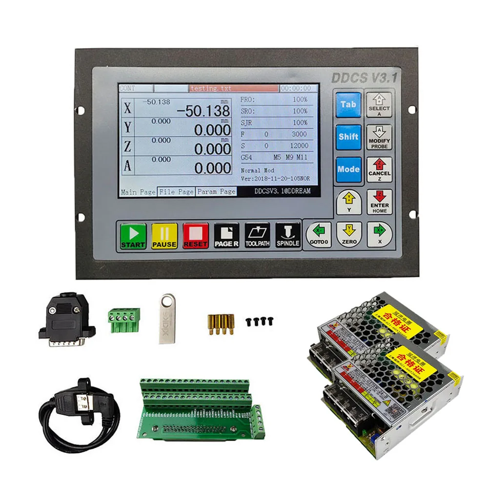 Aggiorna Ddcsv3.1 3/4 Assi 500Khz Codice G Controller Off-Line Per Sostituire Il Controller Mach3 Usb Nc Per Foratura E Fresatura Nc
