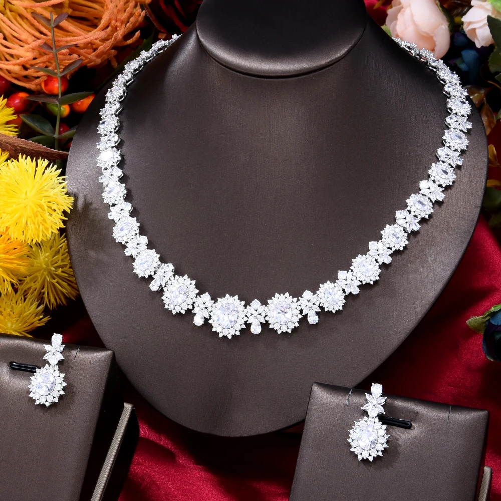 missvikki Famous Brand Wedding Necklace Earrings Jewelry Sets For Women Bridal 2 pcs Earring Set Big Promotion |