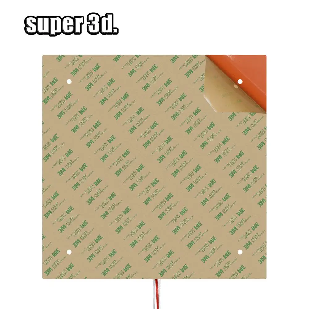 Silicone Almofada de Aquecimento com Furos 220v 500 750w Cama Quente para Ender Cr10 10s Pro Heater Pad Placa Impressora 3d Peças 235 310 mm - Imagem 2