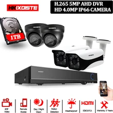 H.265 5MP PTZ IP Camera AHD DVR CCTV System 4 MP IR 40m Security Camera 2560P HDMI TVI CCTV DVR 4CH Surveillance In/Outdoor Kit