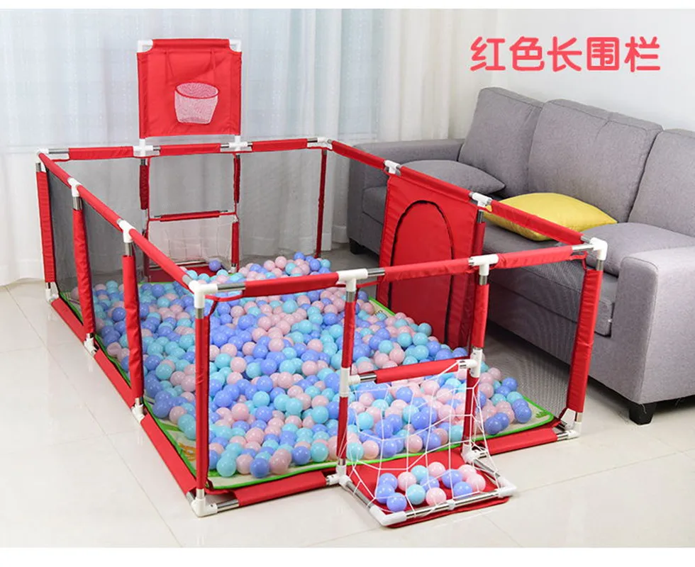 Детский манеж parque infantil bebe cabane enfant детская ограда piscina de bolas corral para bebe piscine a balle 235*129*66 см распродажа