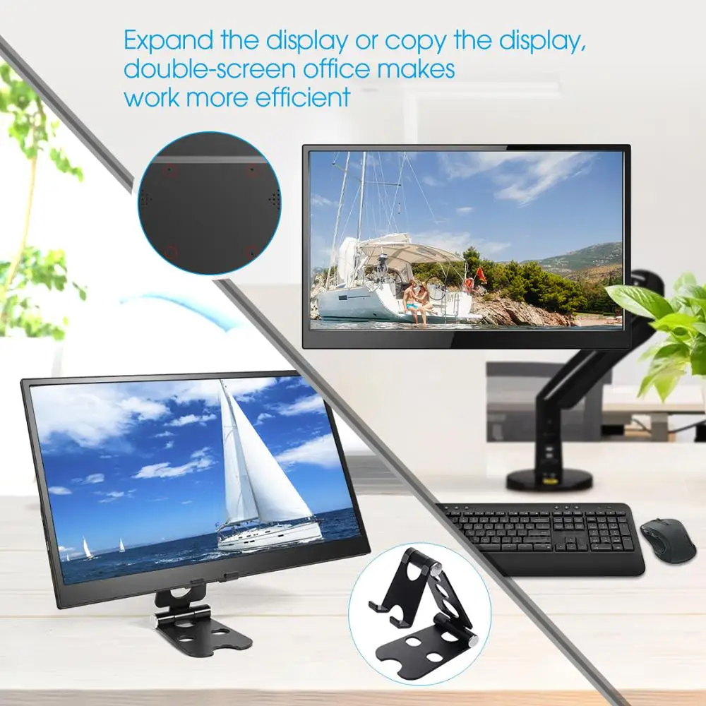 Eviciv 15.6 Inch Game Monitor Computer Display 3200x1800 Portable Screen 16:9 HDR 1000:1 Speaker ...