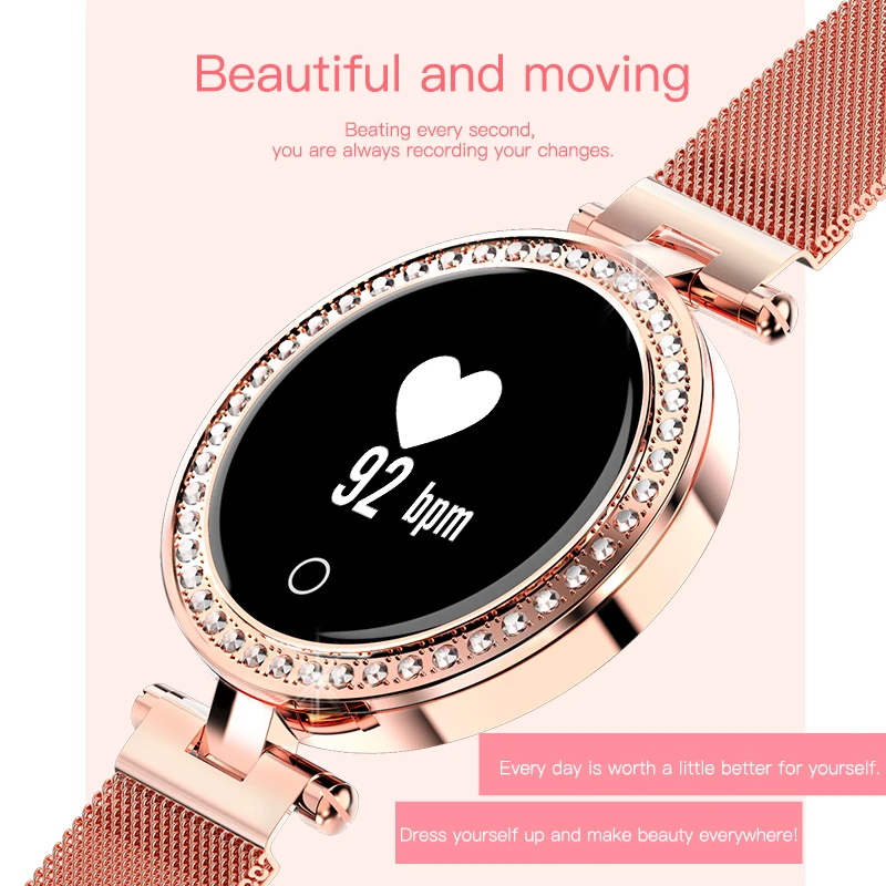 NEW X10 Smart Wristband Women 3D Diamond Glass Heart Rate Blood Pressure Sleep Monitor Waterproof Watch | Электроника